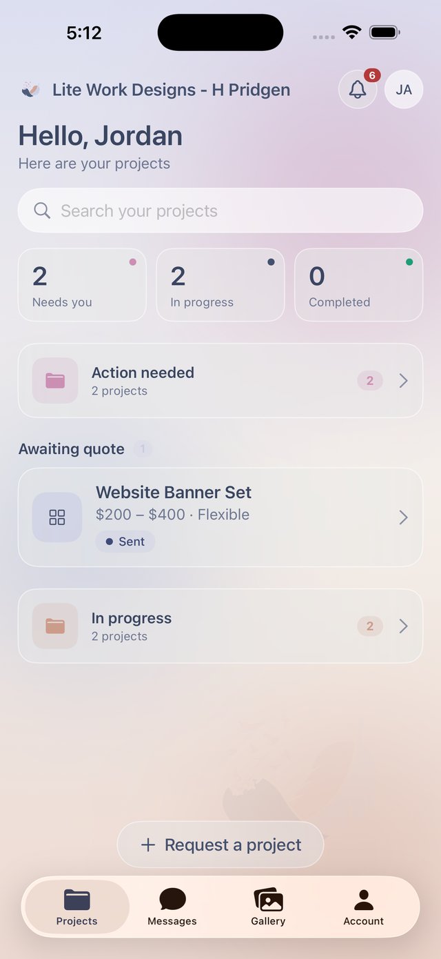 Lite Work Designs — screen 1