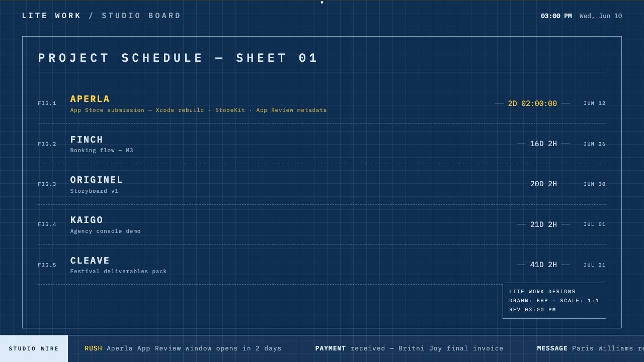 Studio Board — screen 1