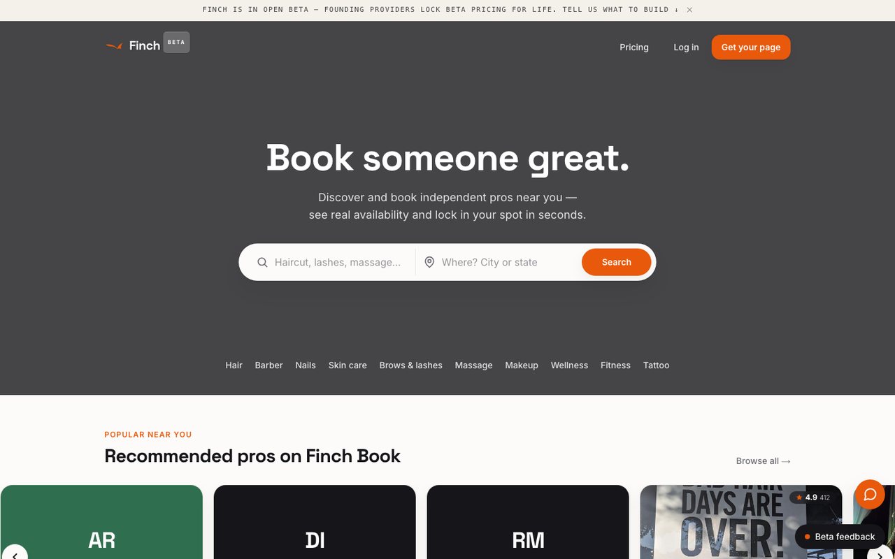 Finch — website
